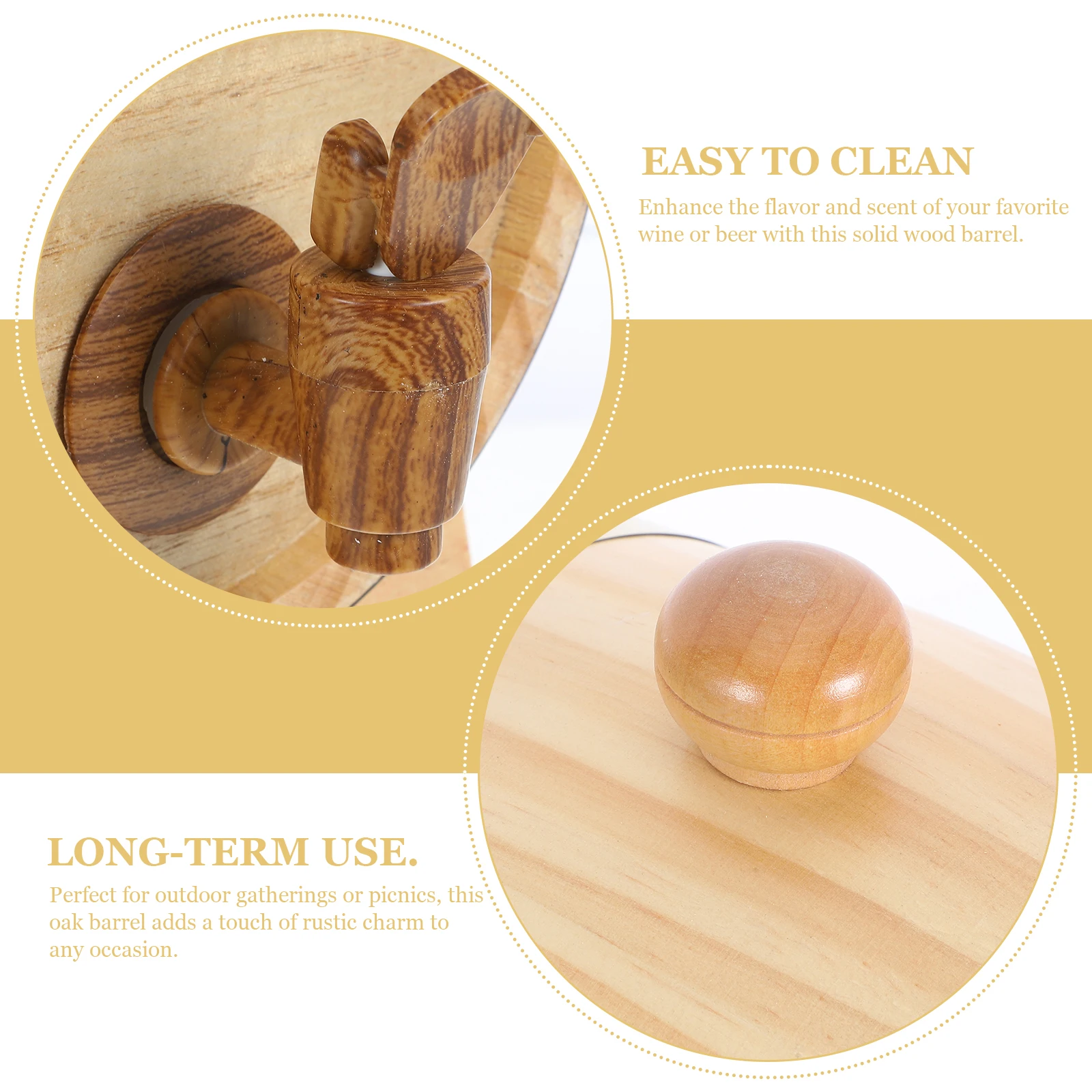 

Timber Solid Wood Wine Barrel Barrels for Decor Party Wooden Beer Pine Beverage Dispenser