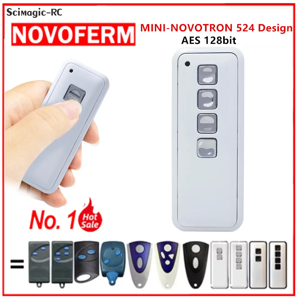 NEW NOVOFERM MINI-NOVOTRON 524 Design AES 128bit 433.92MHz Garage Door Remote Control Opener Transmitter