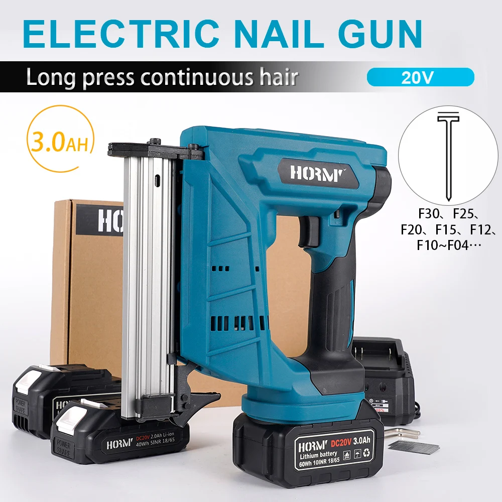 

Electric Nail Gun Cordless Nailer Stapler Framing Tacker Furniture Staple Gun Woodworking Power Tool For Makita 18V Battery