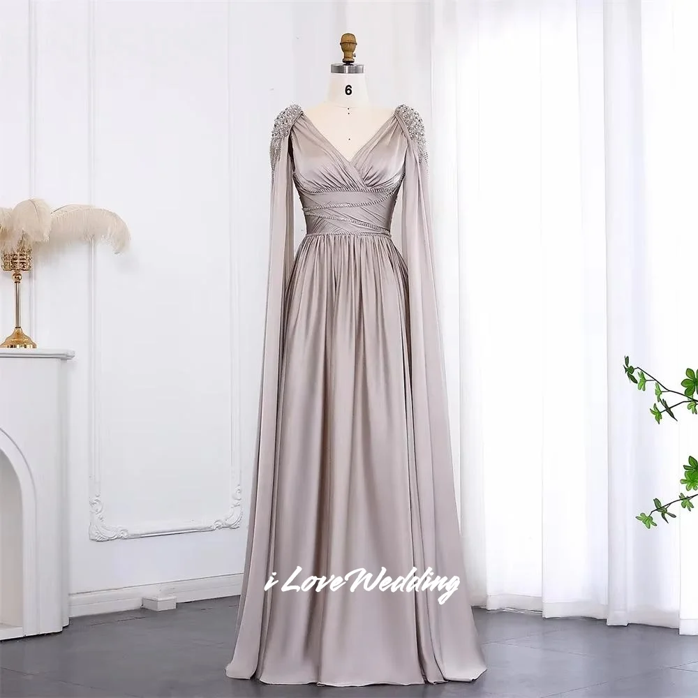 

Женские платья для выпускного вечера с v-образным вырезом и короткими рукавами, расшитые бисером трапециевидной формы с открытой спиной, Саудовская Аравия, вечернее платье длиной до пола для женщин, современное индивидуальное платье