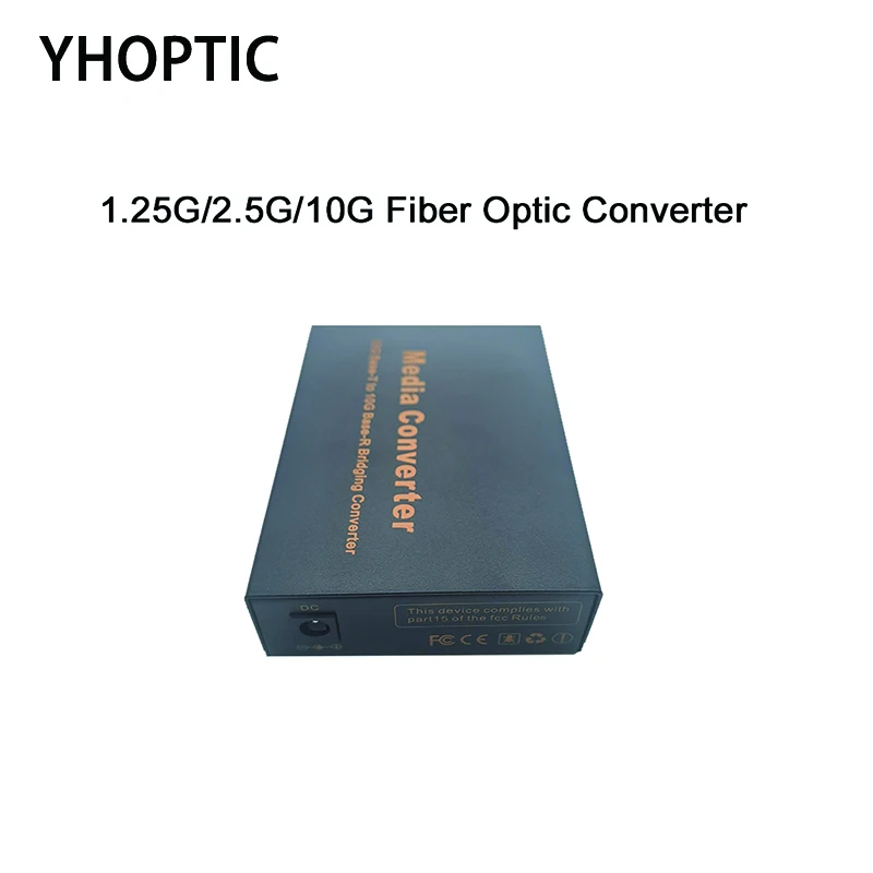 SFP Fiber Switch SFP + 10G Enhanced Base-T Ethernet Switch RJ45 to Optical Fiber Optic Transceiver, Optical Convert FTTH Tool DC