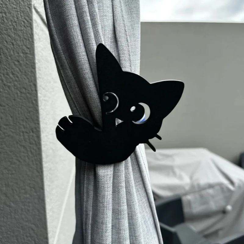 Cat Shape Curtain Tieback Elegant Minimalist Decor Accessory Cute Curtain Wrap Adds Modern Charm To Household