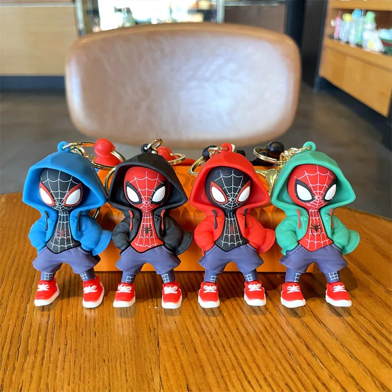 Marvel Spider Man Superhero Figurine Keychain Backpack Pendant Cute Cartoon Trendy Cool Companion Souvenir Children Holiday Gift