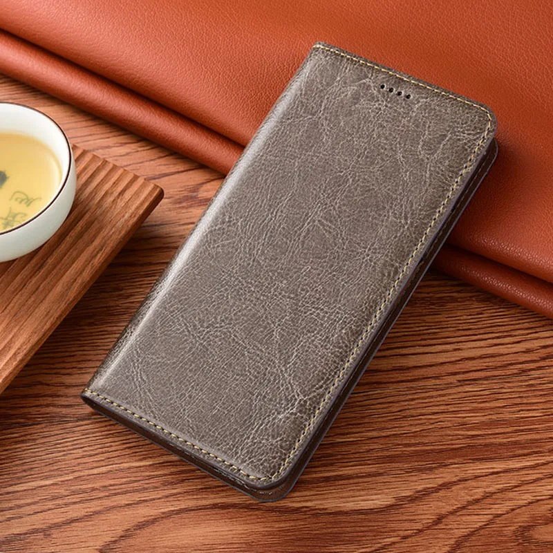 Luxury Genuine Leather Case For Samsung Galaxy A01 A04e A04s A14 A54 A34 5G Cases Retro Crazy Horse Wallet Flip Cover