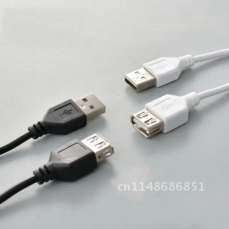 สายต่อขยาย USB ความเร็วสูงสาย2.0 USB ตัวผู้ไปยังตัวเมีย1เมตรสายเคเบิลเชื่อมต่อข้อมูล USB 2.0สายต่อไฟ