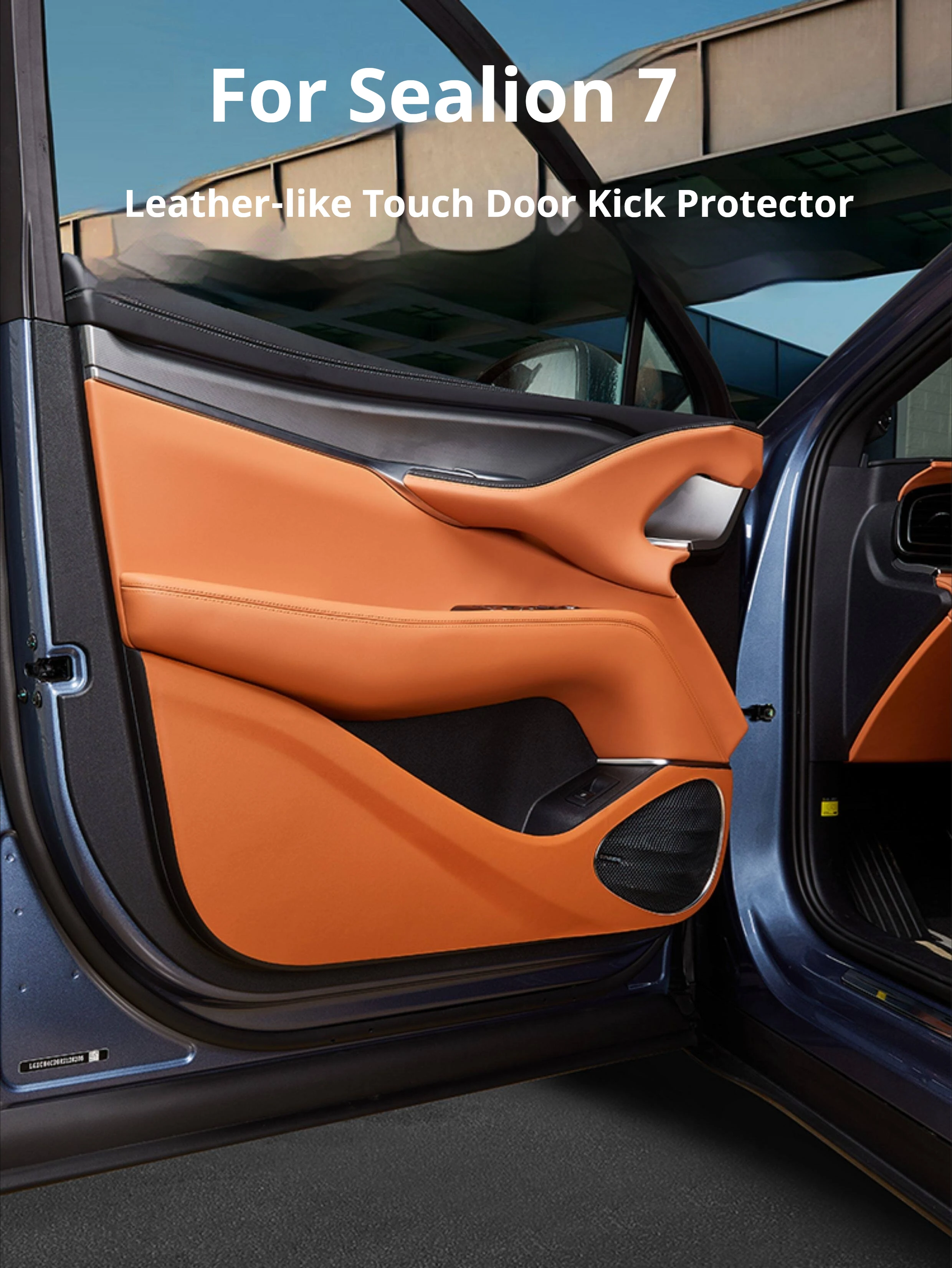 

For BYD Sealion 7 Sea Lion 07 EV Car Door Protection Pad Rear Exhaust Vent Anti Kick Pad Leather Interior Car Accessories