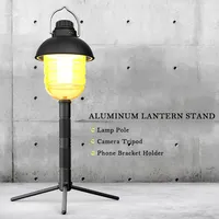 Portable Tripod Outdoor Camping Lamp Pole Foldable Light Fishing Light Bracket Camera Phone Stand Hiking Aluminum Lantern Lamp