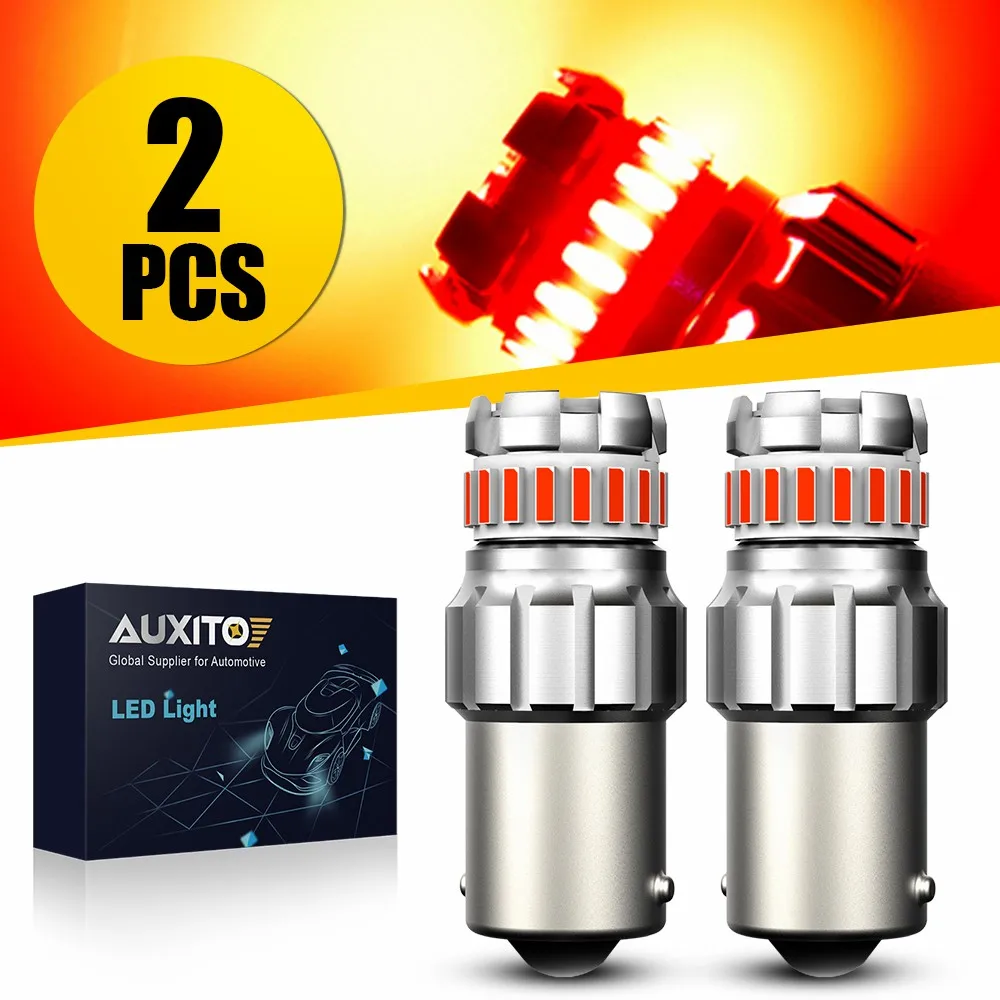 

AUXITO 2 шт. P21W BA15S светодиодный красный стоп-сигнал 1156 1157 7507 P21/5W автомобильная лампа светодиодная лампа заднего хода стоп-сигнал поворота DRL