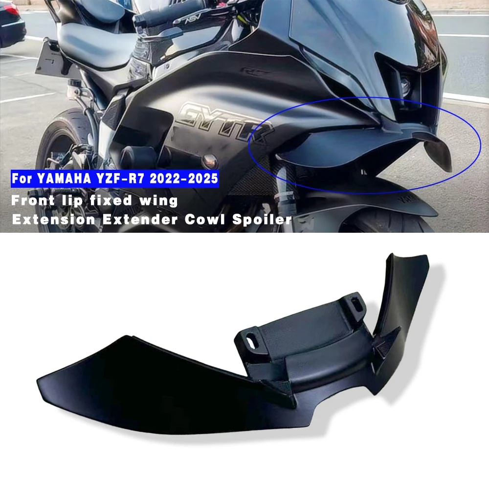 

﻿ For Yamaha YZF R7 YZF-R7 YZFR7 Motorcycle Black Downforce Naked Frontal Spoilers Winglet Aerodynamic Wing Front Spoiler Kit