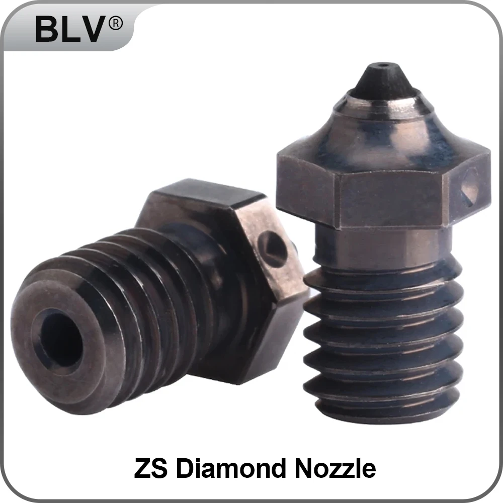 

BLV V6 NOZZLE Polycrystalline Diamond PCD Wear Resistant Compatible RAPIDO V6 Hotend 3d Printer