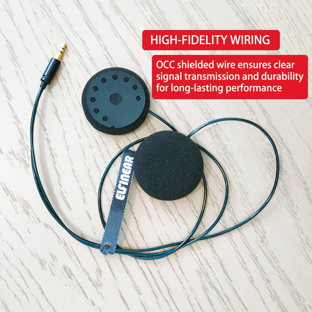 ELFINEAR ACOUSTIX ELITE Altavoz para casco de 45 mm - Ultimate Sound 3,5 mm AUX compatible con comunicaciones Cardo, Sena, Vimoto