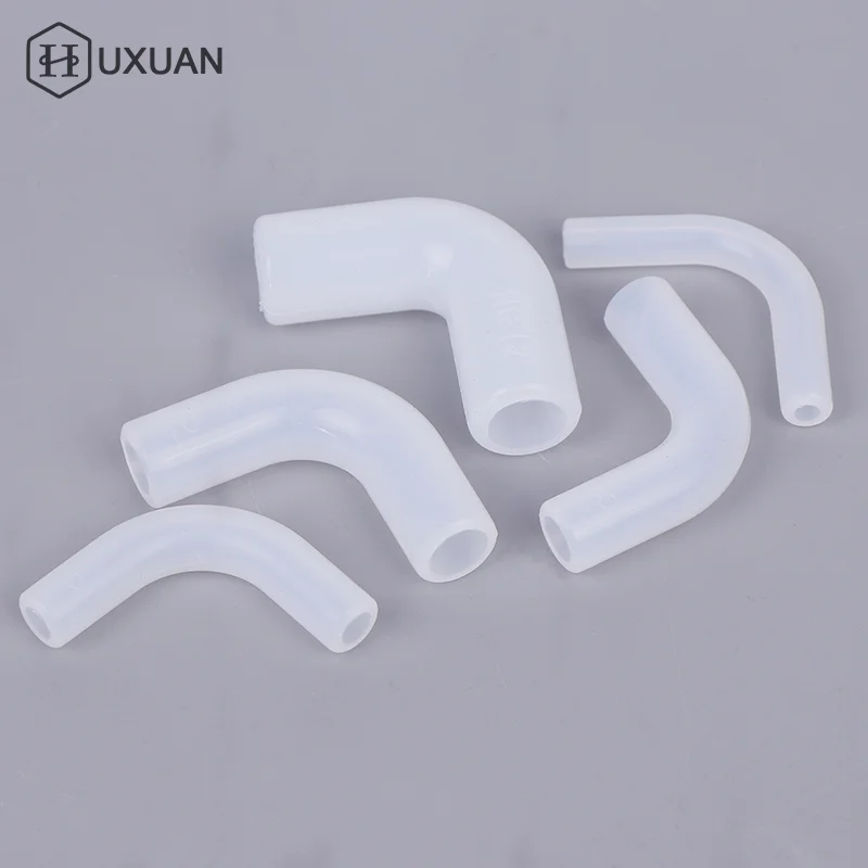 5pcs Silicone Elbow Flexible Repair Joint Hard Tube Soft Connector Elastic Right Angle Rubber Coupling Pipe Irrigation Garden