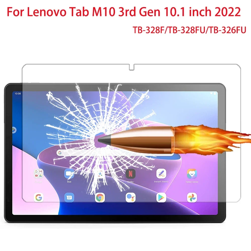 Protetor de tela de vidro temperado para lenovo tab m10 3a geração 10.1 polegada 2022 tablet película protetora TB-328F TB-326FU