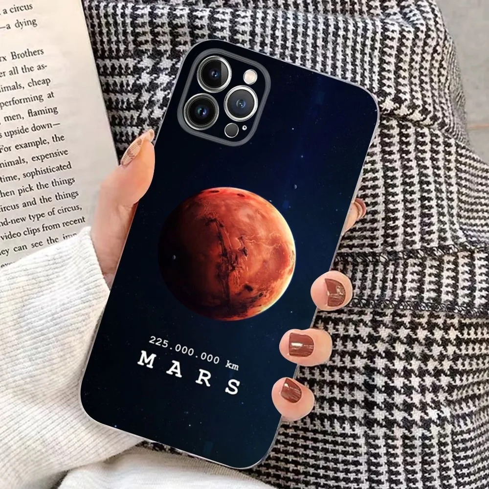 Saturn Mars planet Phone Case for iPhone 15 8 7 6 6S Plus X SE 2020 XR XS 14 11 12 13 Mini Pro Max Mobile Case