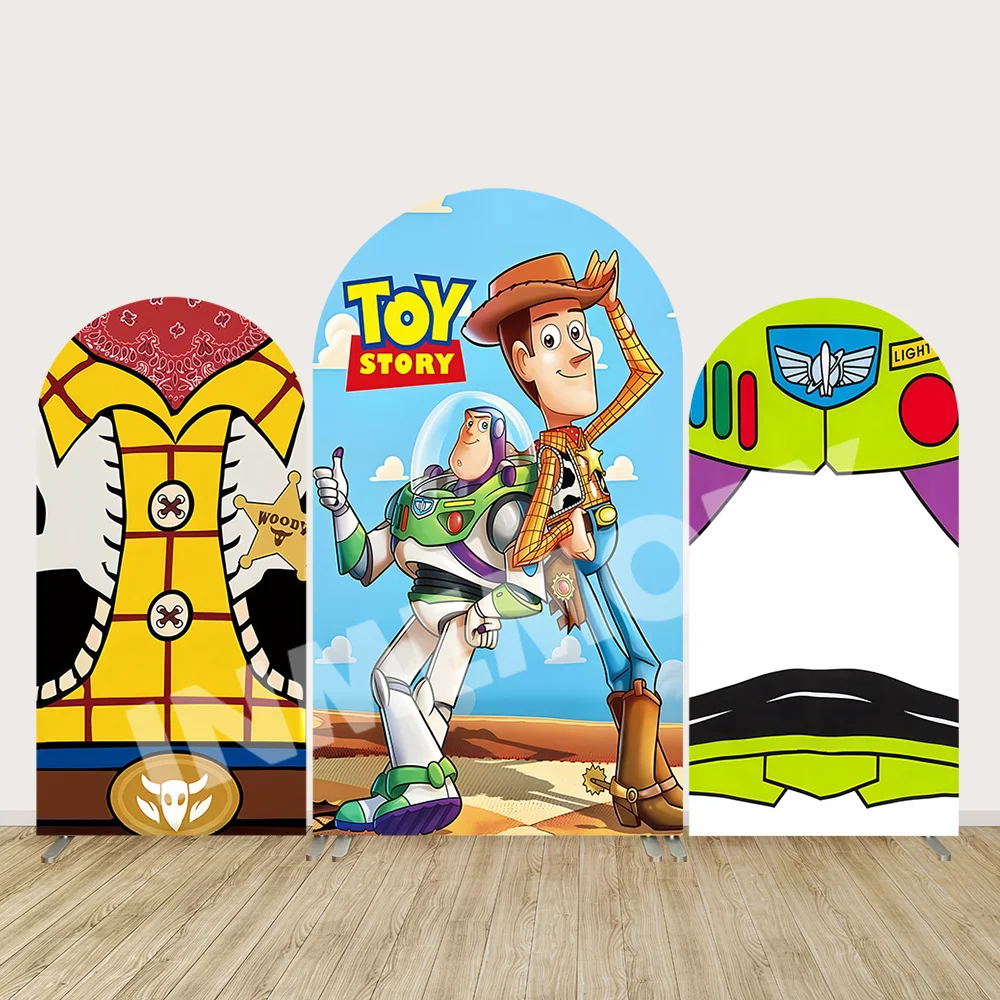 

Toy Story Party Decoration Arch Backdrop for Boy Woody Buzz Lightyear Baby Shower Arched Wall Birthday Banner Background
