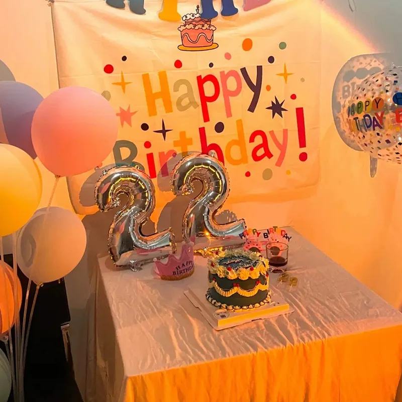 32 inch Number Figure Foil Balloons 10 20 30 40 50 60 70 80 90 Years Adult Old Birthday Party Anniversary Decoration Air Balloon