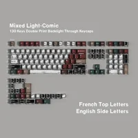 Teclas PBT ISO francés alemán español árabe coreano ruso inglés doble impresión cereza Keycap para teclado mecánico Mx Switch