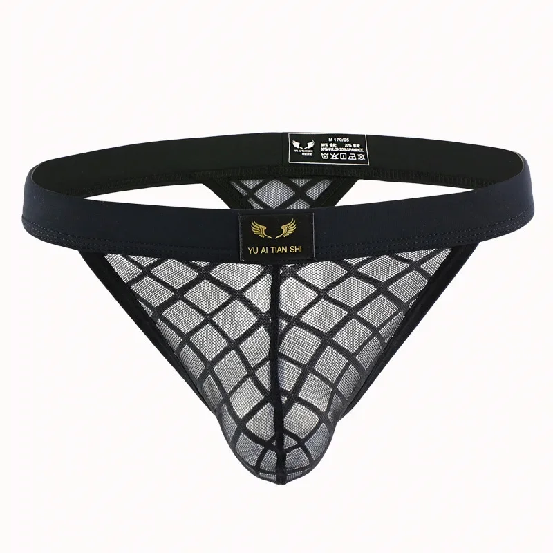

Sexy Men Underwear Hot Transparent Men Mesh Thongs Nightwear Lovers Jockstraps Erotic Man G-string Underwear Cock Pouch