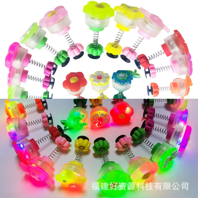1Pcs LED Shoes Charms Luminous Shoes Accessories Pins for Women Men 3D Spring Glowing Clogs Decorations Kids Gifts Clog Buckle