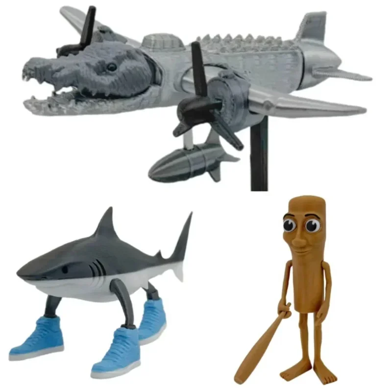 3D Print Tralalero Tralala Figure Italian Brainrot Funny Tung Sahur Figures Bombardino Crocodilo Desktop Decor Model Toy Gift