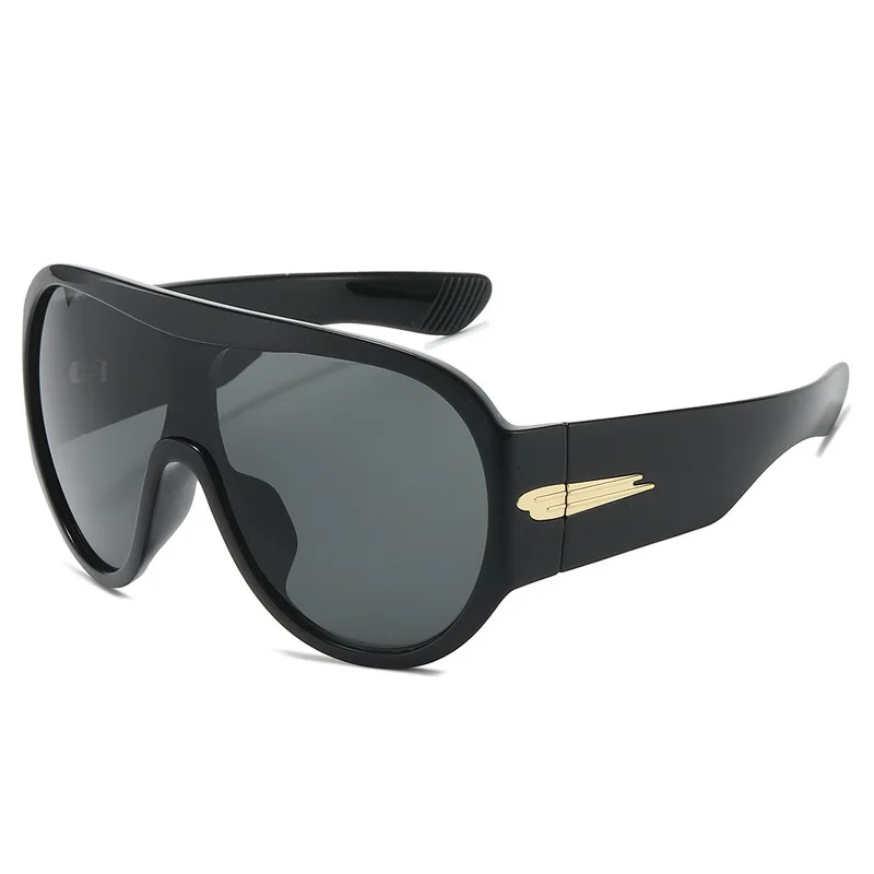 Fashionable big frame wide leg glasses men and women exaggerated modelling personality sunglasses