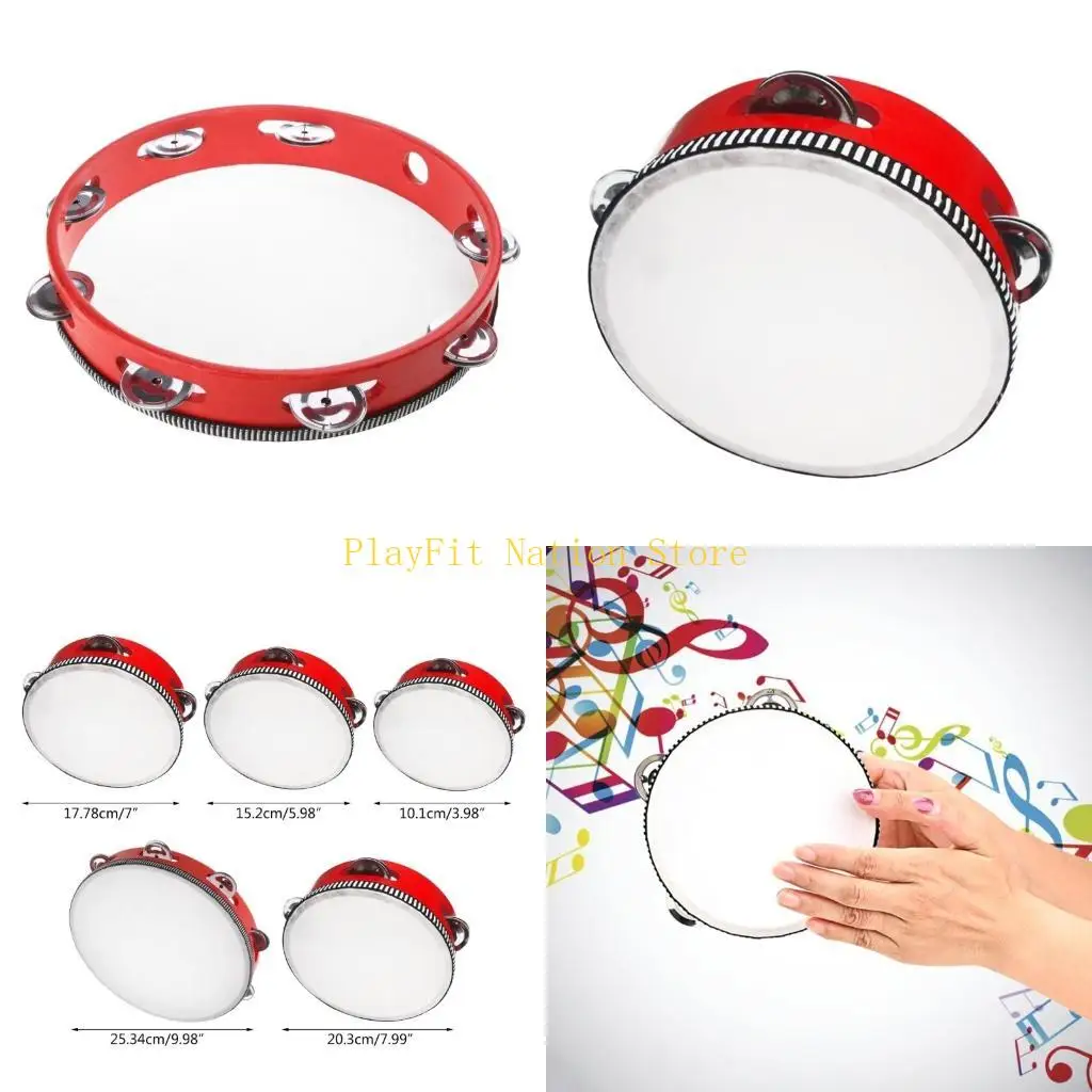 

242F 4/6/7/8/10inch Tambourine Drum Children Educational Tambourine Round Percussion