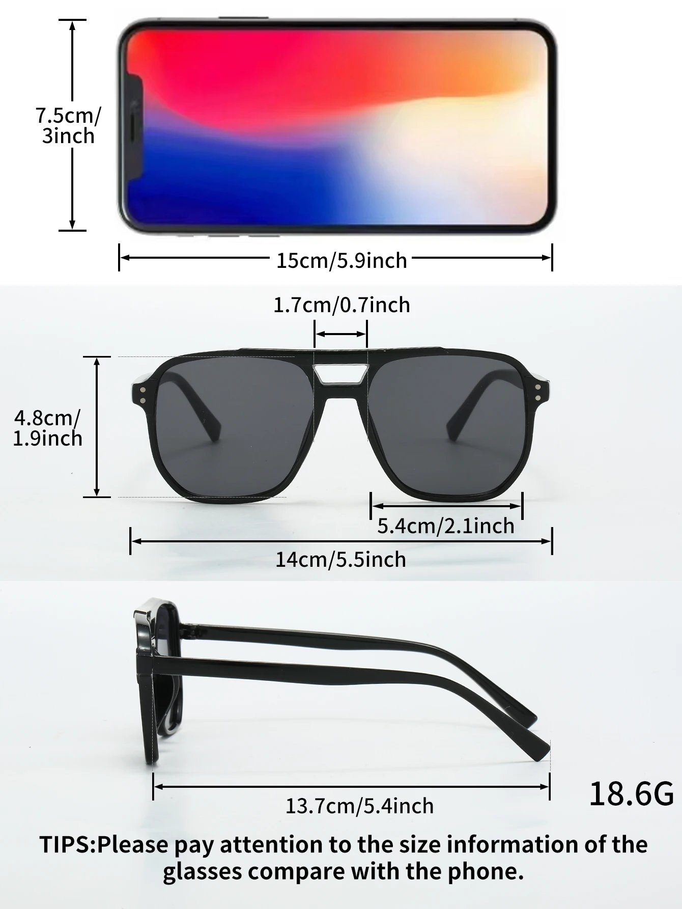 7 قطع من النظارات الكلاسيكية ذات الإطار المربع الأنيق باللون الأسود، تصميم كاجوال على شكل صدفة السلحفاة