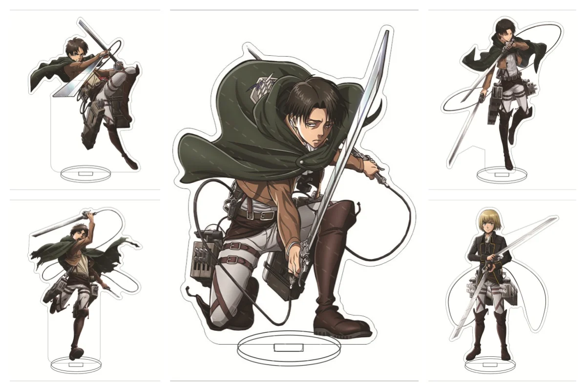 Hot Anime Figure Attack on Titan Double Sided Acrylic Stand Model Plate Desk Decor Standing Sign for Friend friends Gifts 15cm