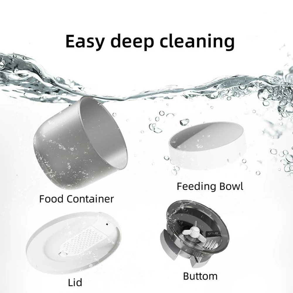 Smart Automatic 3L Cat Feeder Bowls With HD Camera And Timer Control view 5