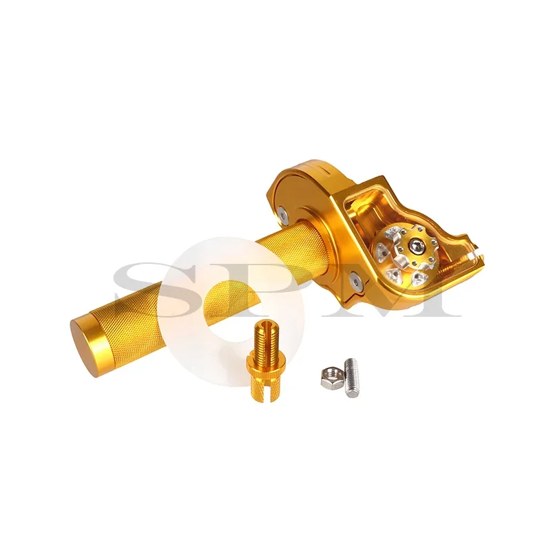 Universele 22Mm Cnc Aluminium Gaspedaal Grip Stuur Kabel Voor Motorfiets Bromfiets Scooter Atv Quad M 10*1.5