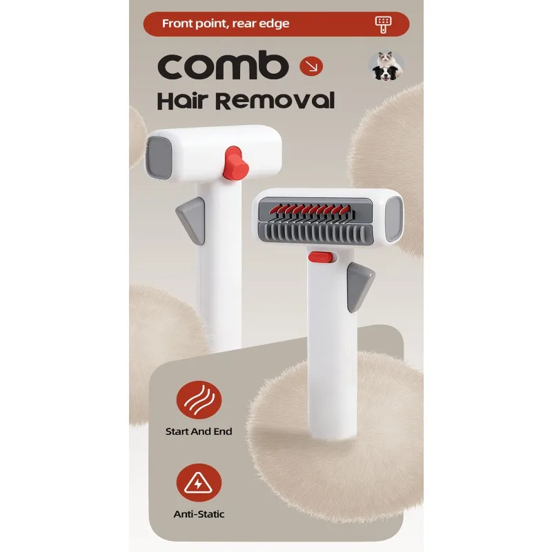 New 2-in-1 Knotting Hair Removal Comb for Pets, Dogs, and Cats. Use A Comb To Remove Floating Hair and Needle Comb for Pets