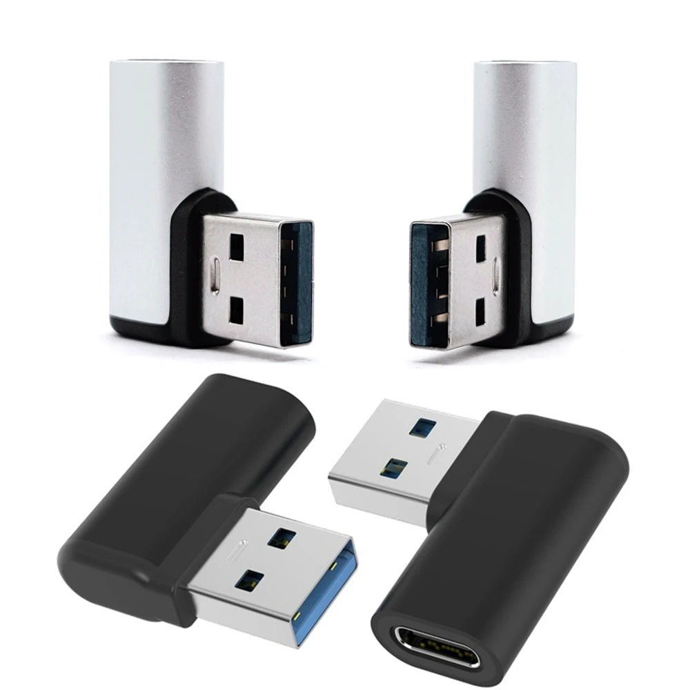 90 degree side elbow USB 3.1 charge data adapter Type C USB-C female to 3.0 male