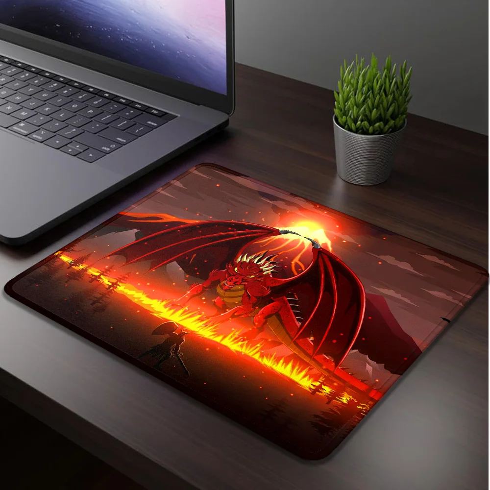 

Anime Mouse Pad Gamer An Epic Battle Between a Dragon and a Warrior Cute Keyboard Mausepad Gaming Pc Accessories Deskmat Mats