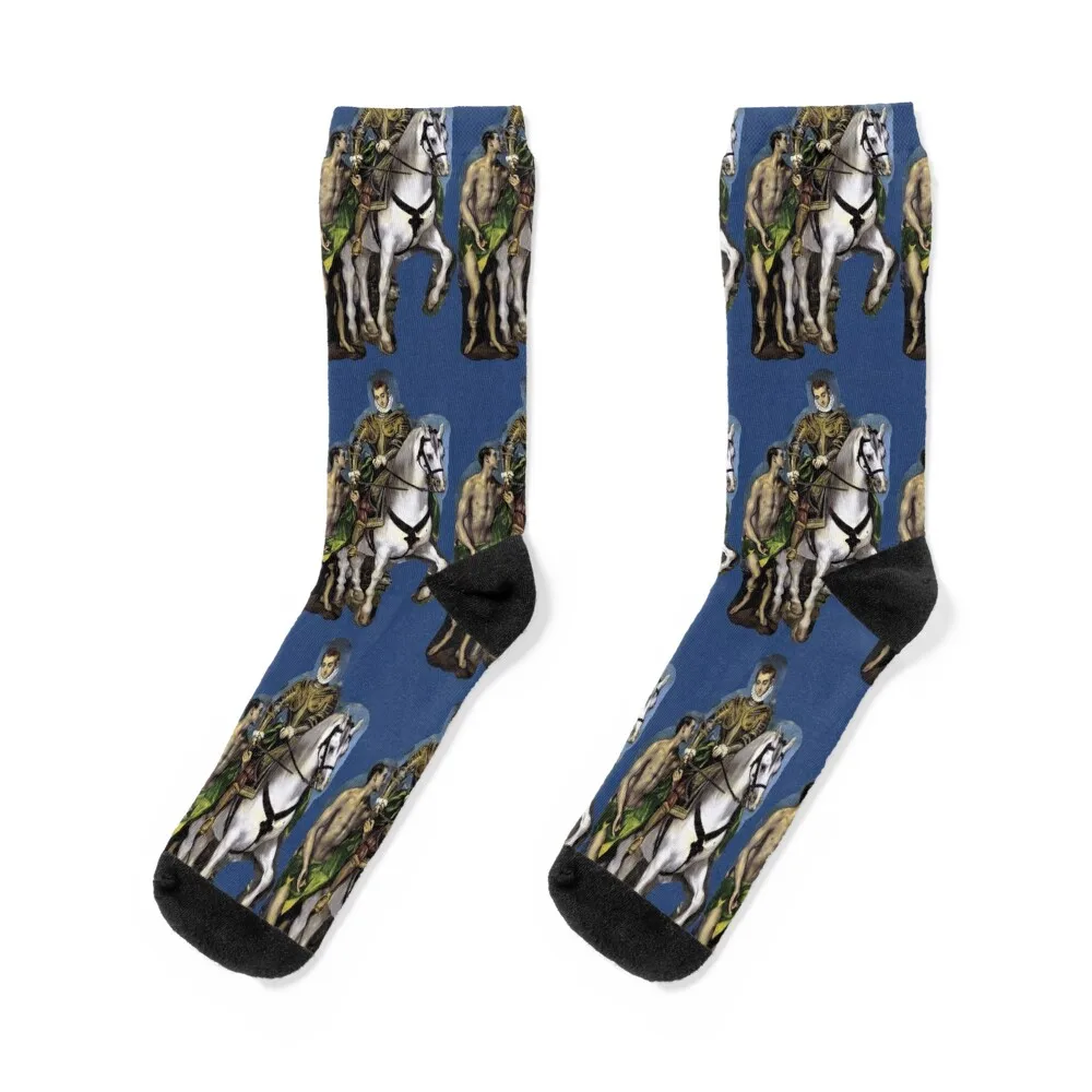 

Saint Martin and the Beggar Socks gift christmas gifts Heating sock Male Socks Women's