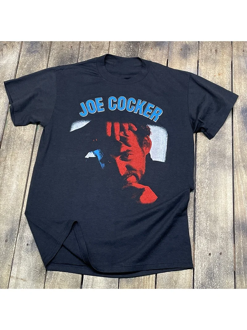 

Мужская хлопковая футболка Joe Cocker в винтажном стиле, с коротким рукавом, дышащая, влагоотводящая, удобная, с круглым вырезом, для повседневной носки.