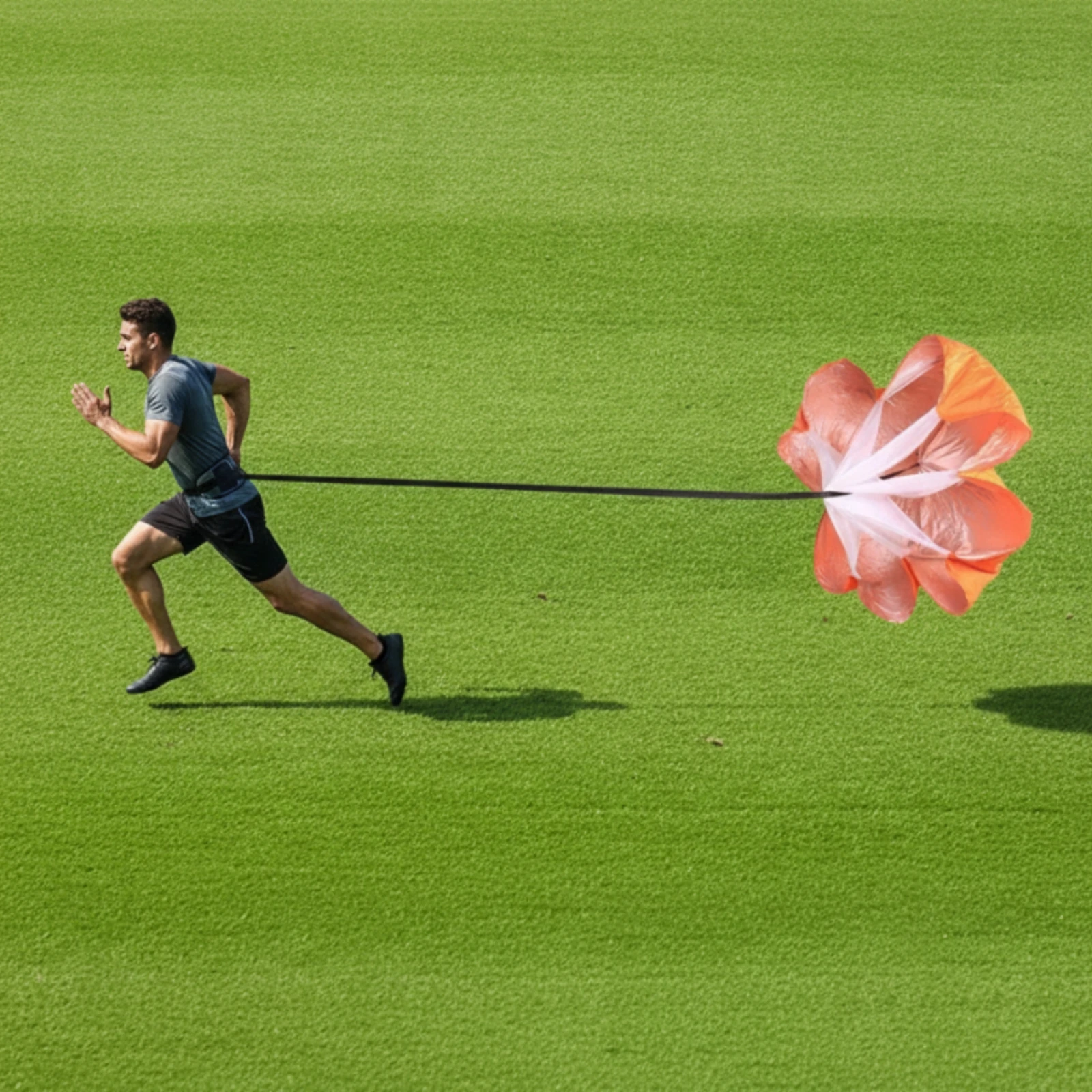 Running Resistance Parachute with Belt Quick-Release Resistance Running Parachute Speed Chute 360-Degree Rotating for Runners