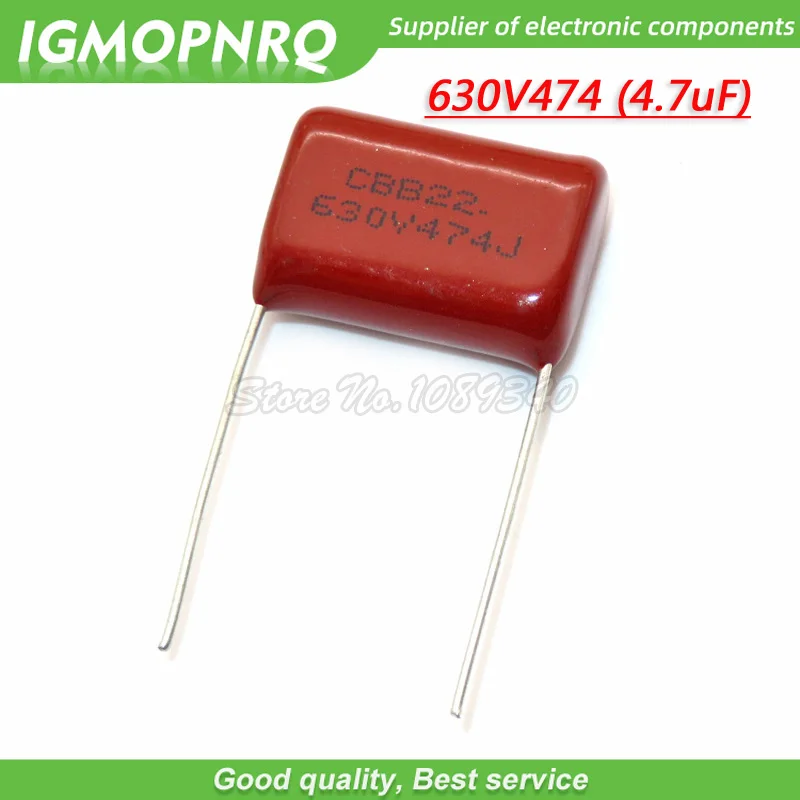 10PCS 630V474J 0.47UF 470NF Pitch 20MM 630V 474 CBB 630V474J-P20 Polypropylene film capacitor