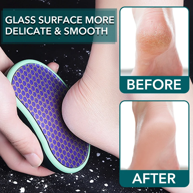 1Pcs Glass Foot File Callus Remover for Wet and Dry Feet Dead Skin Removal Foot Scrubber for Cracked Heel Pedicure Tools