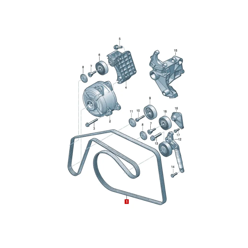 Touareg Generator Belt Multi Wedge Belt 059903137AL/059 903 137 AL 059903137AM/059 903 137 AM 059903133J/059 903 133 J