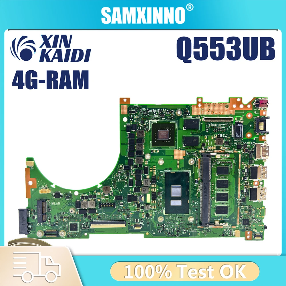 

For ASUS Q553U Q553UQ Mainboard Q553UB i7-6500U CPU GT940M-V2G GPU 4G RAM Motherboard 100% Tested OK VivoBook 15 Q553 S551L