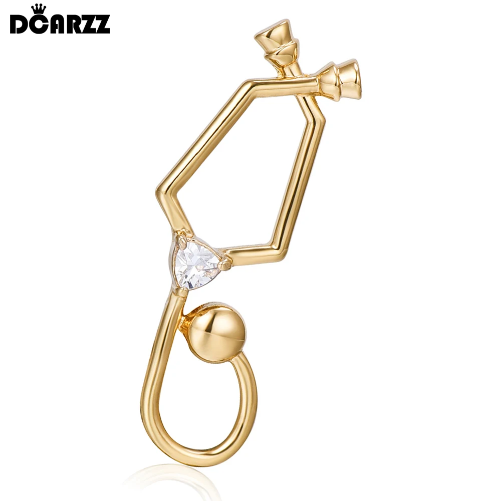 DCARZZ with Crystal Stethoscope Brooch Pin Medical Jewelry Lapel Backpack Badge for Doctor Nurse Gifts