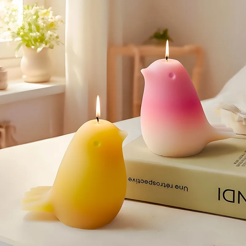 لطيف ليتل بيرد شكل شمعة معطرة قالب من السيليكون DIY بها بنفسك اليدوية الحيوان الجبس النحت ديكور المنزل الراتنج قوالب صنع الهدايا