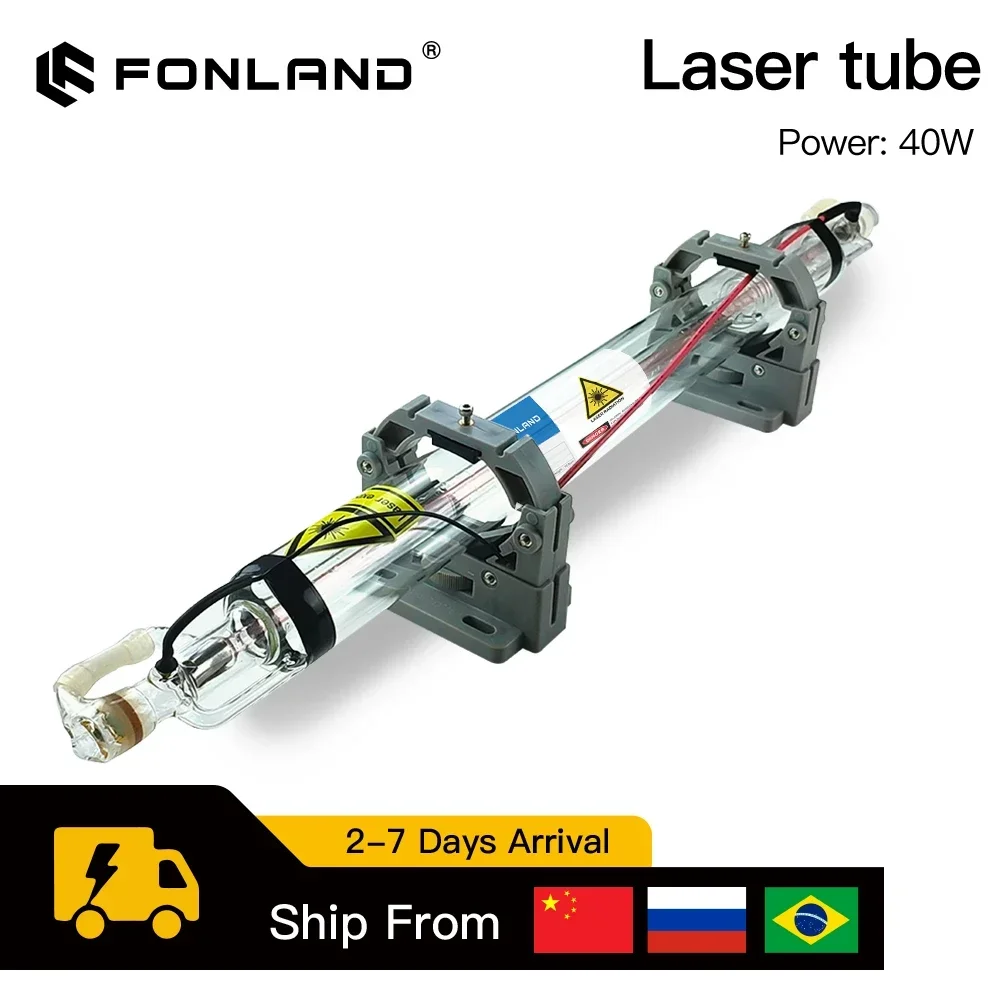 Fonland Co2 Laser Tube 40W Długość 700MM Szklana lampa laserowa do maszyny do grawerowania laserowego Co2 Seria K40 Gwarancja uszkodzeń