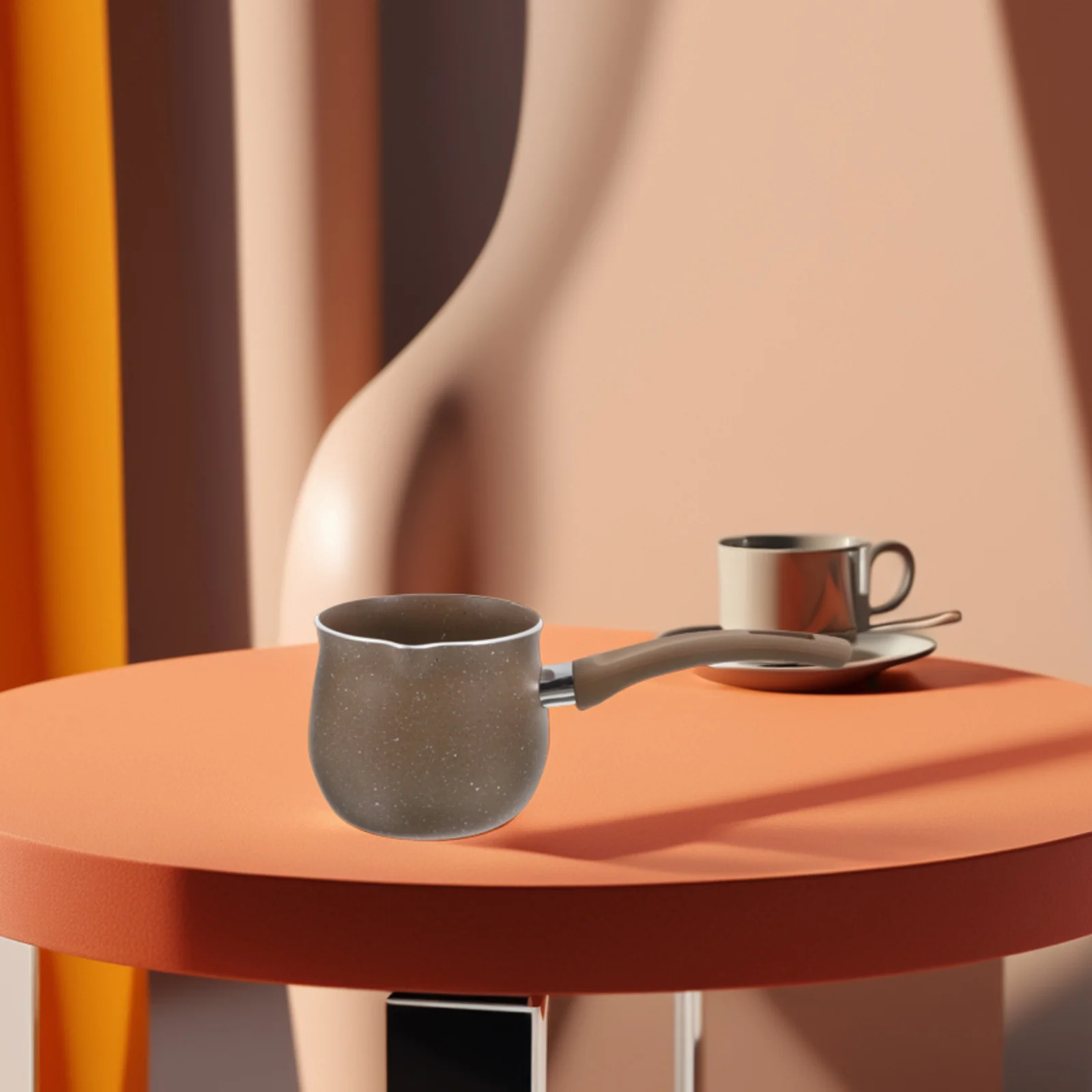 

Stainless Steel Mini Milk Saucepan Versatile Kitchen Pot Nonstick Surface Easy Cleaning Single Handle for Coffee Tea Baby Food