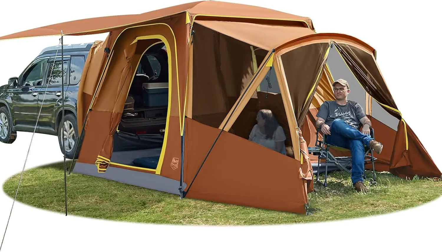 SUV Truck Bed Camping Tent Portable Van Car Tent Weather Resistant Rainfly Storage Bag