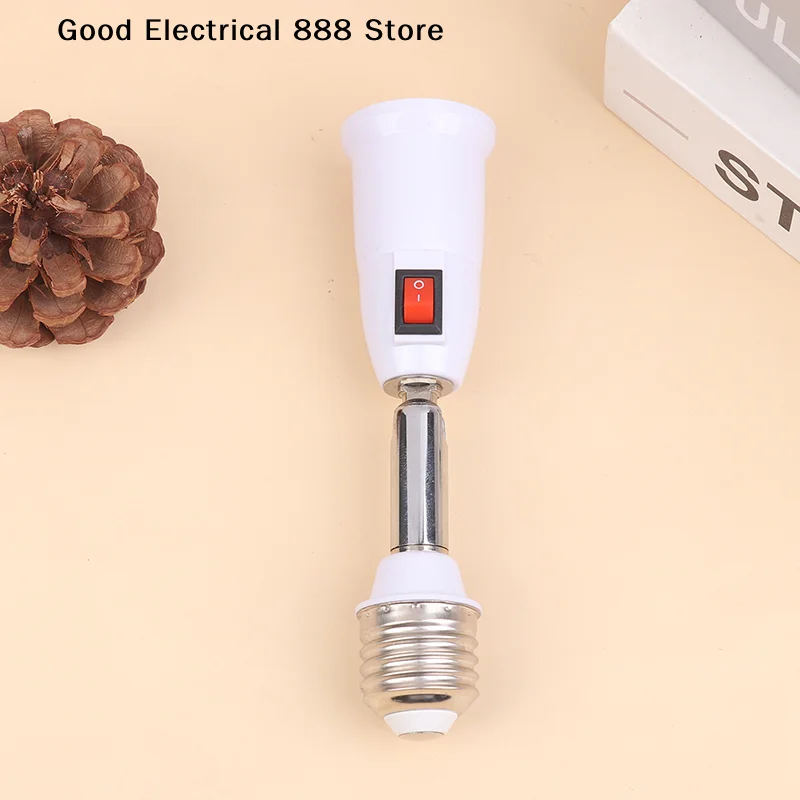【G】E27 To E27 LED Light Bulb Lamp Holder With Switch Flexible Extension Adapter Socket Extend Adapter Converter Wall Base Holder