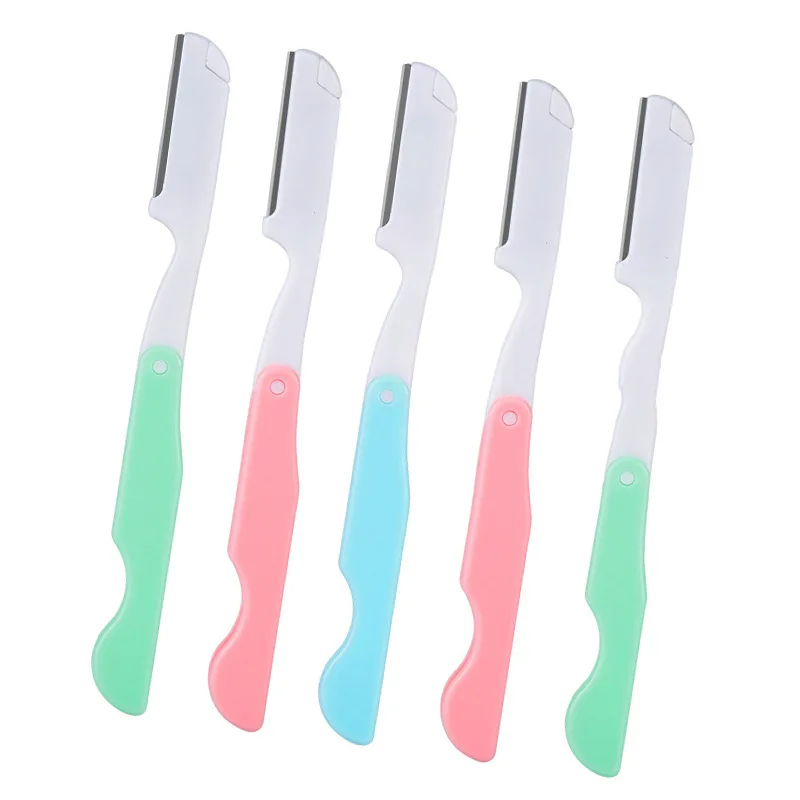 للطي الحاجب التشذيب سكين المحمولة شفرة إزالة الشعر القواطع المضادة للخدش الحلاقة أدوات ماكياج المهنية مكشطة الوجه #1