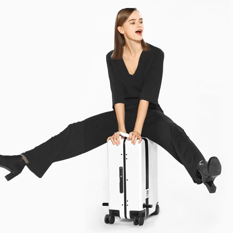 

20 Inch Hard Shell Riding On Suitcase Bike Automatically Follows Smart Scooters Travelling Luggage Bag With Electric Motor