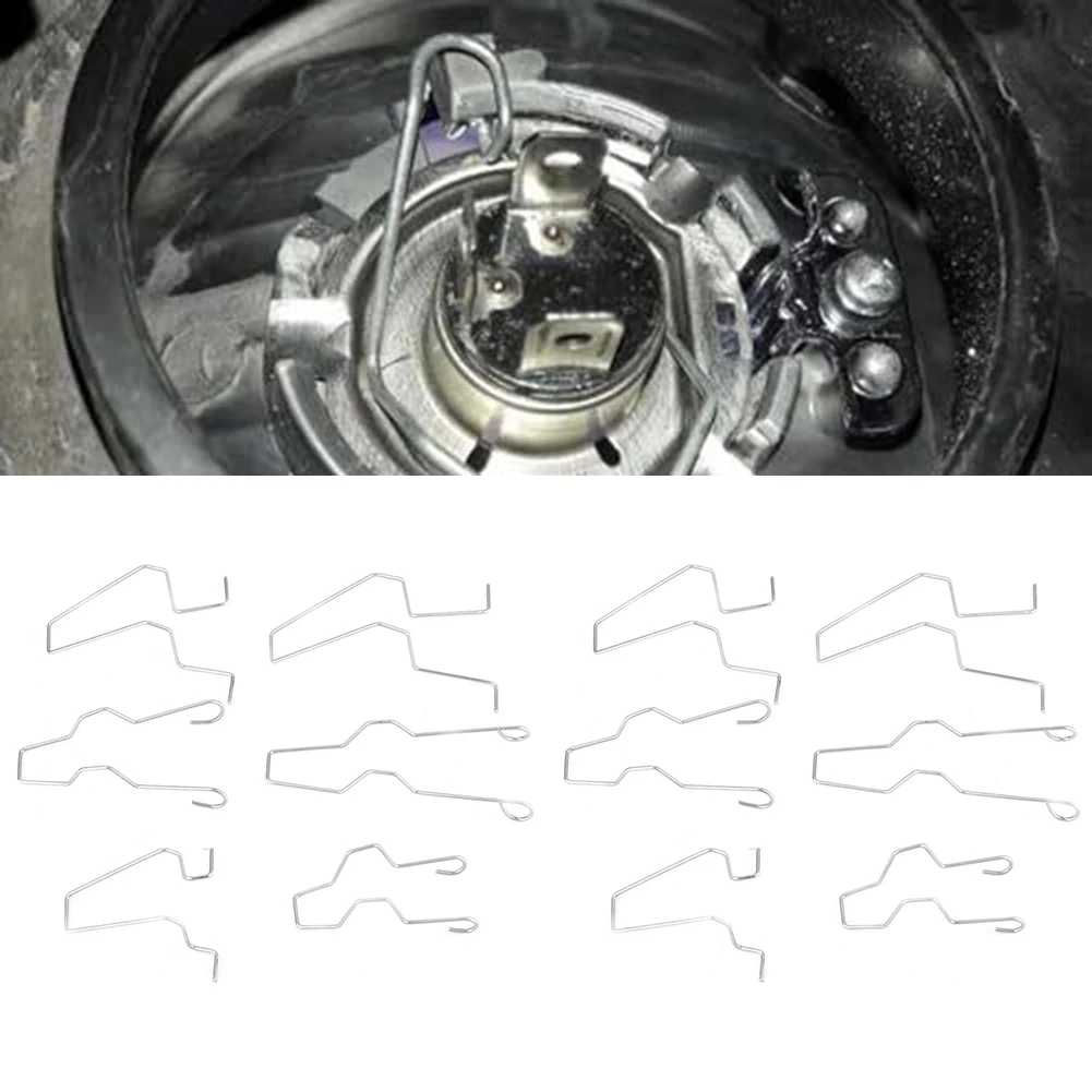 6/9/12 Pcs Bulb Retaining Spring Clamp H1 H3 H4 H7 Assorted Headlight Bulb Retaining Clip Holder Set Car Headlight Assembly