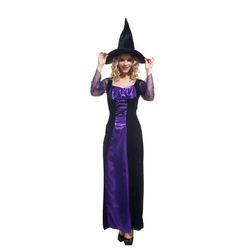 Halloween Cosplay Heksenprestatiekostuum Dames Gothic Heksenrok Faionable Stage Performance-kleding voor volwassenen